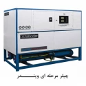 Winder stage chiller with 8-10 scroll compressors