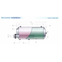 مصدر الماء الساخن الملفوف الأفقي 600 لتر دماتجهیز