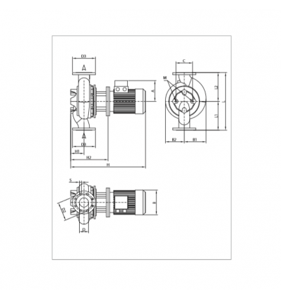 پمپ آب سیرکولاتور خطی داب CM-G 80-2700 T