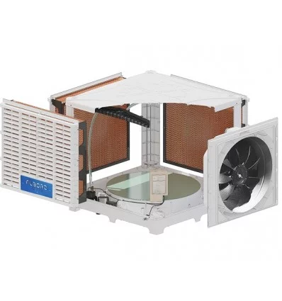 Niroo Tahvieh Alborz Polymer Industrial Evaporative Cooler Front Flow 18000