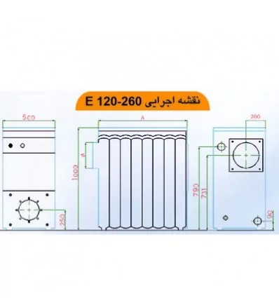 دیگ چدنی آبگرم ایرفو مدل E