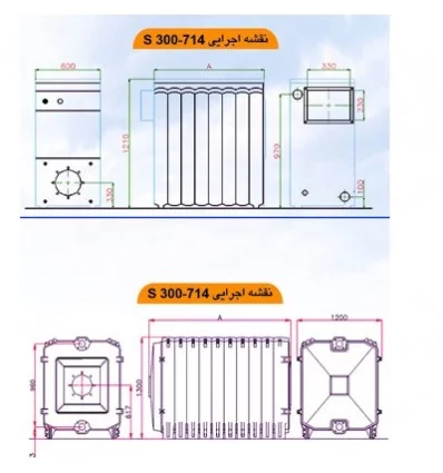 دیگ ایرفو چدنی آبگرم مدل S