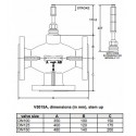 Honeywell three-way flange control valve 4"