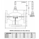 Honeywell three-way flange control valve 4"