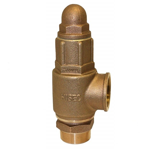 Hisec simple brass safety valve 10 bar 