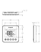 Honeywell digital fan coil thermostat Model TF428