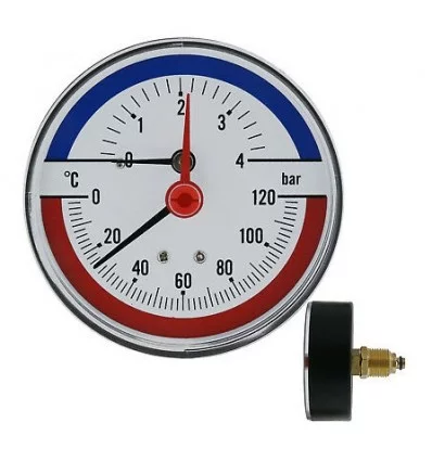 Thermometer Manometer TG Plate 8 CM Horizontally