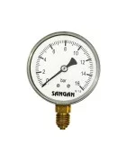 Sangan Sanat all brass manometer vertical 6 cm plate model PG1/A