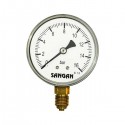 Sangan Sanat all brass manometer vertical 6 cm plate model PG1/A