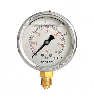 Sangan Sanat brass manometer vertical 6 cm plate model PG4/A