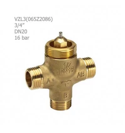 Danfoss brass three-way motorized fan coil valve "3/4