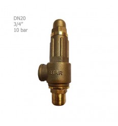 Simple brass star safety valve 10 BAR 3/4"
