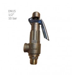 Lever brass star safety valve 10 Bar 1/2"