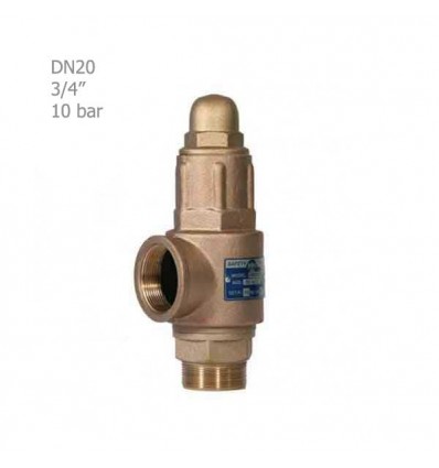 Hisec simple brass safety valve 10 bar "3/4
