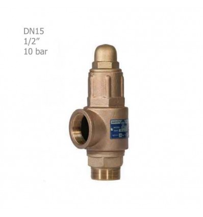 شیر اطمینان هایسک بHisec simple brass safety valve 10 bar "1/2رنجی ساده "1/2