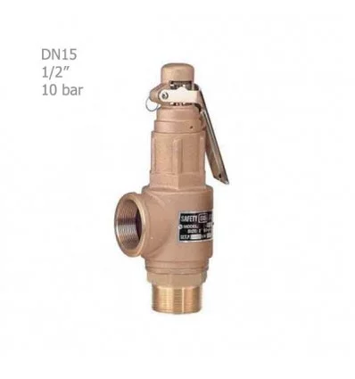 Hisec Lever brass safety valve 10 bar "1/2