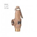 Hisec Lever brass safety valve 10 bar "1 1/2