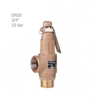 Hisec Lever brass safety valve 10 bar "3/4
