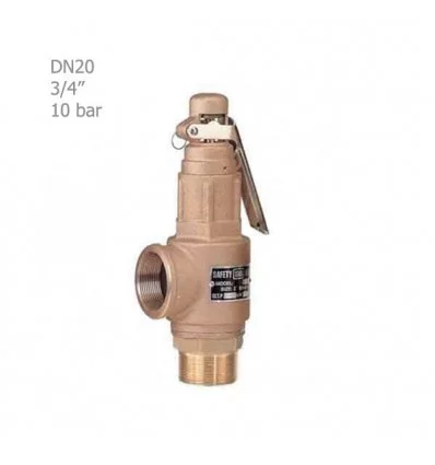 Hisec Lever brass safety valve 10 bar "3/4