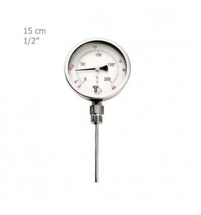 Thermometer Full Steel TG Plate 15 CM Vertically TB310