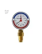 Thermometer Manometer TG Plate 8 CM Vertically