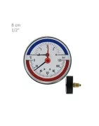 Thermometer Manometer TG Plate 8 CM Horizontally