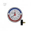 Thermometer Manometer TG Plate 8 CM Horizontally