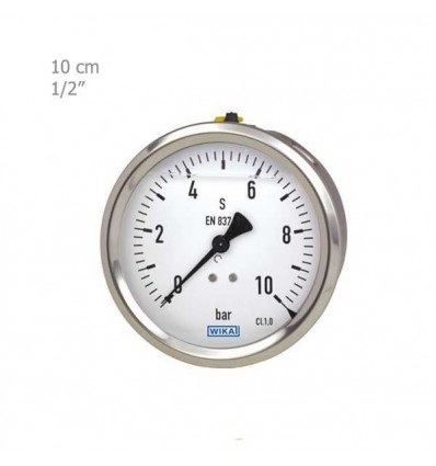 Wika horizontal oil manometer 10 cm plate 213.53