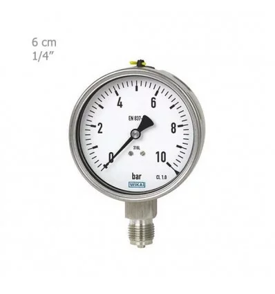 Manometer Wika Full steel vertical plate 6 cm 232.50