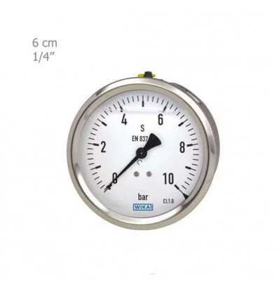 Wika Manometer Oily Horizontal Plate 6 cm Model 213.53