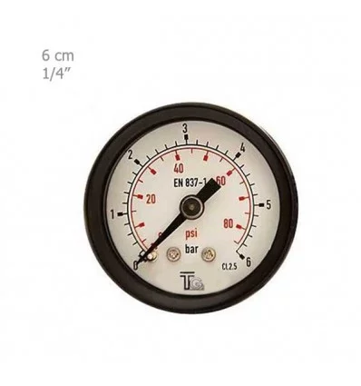 Manometer TG Horizontal dry Plate 6 CM