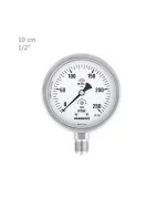 Pakkens Mili Bar Manometer Steel Vertically Dry Plate 10 Cm