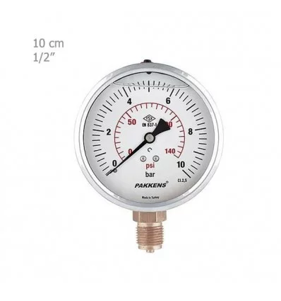 Pakkens Manometer Vertically Oily Plate 10 Cm