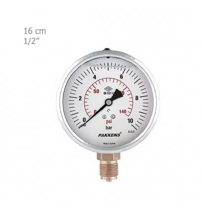 Pakkens Manometer Vertically Oily Plate 16 Cm