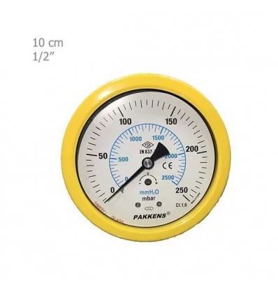 Pakkens Mili Bar Manometer Horizontally Dry Plate 10 Cm