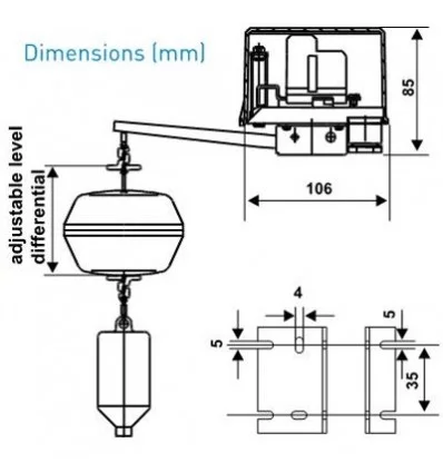 Fantini Electromechanical Float Switch