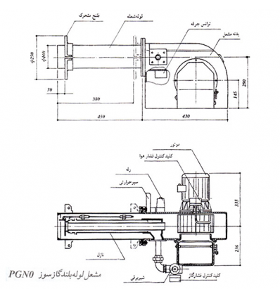 مشعل غاز ایران رادیاتور نموذج JGN80/0 