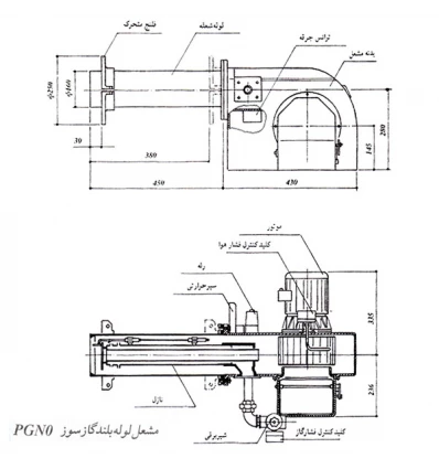 مشعل گازی ایران رادیاتور مدل JGN80/0