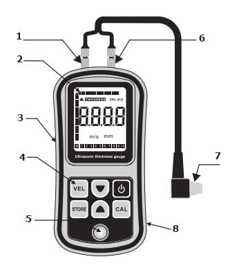 Benetech digital ultrasonic thickness gauge GM100 - 1