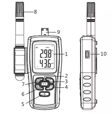 Benetech hygrometer and thermometer GM1361 - 1