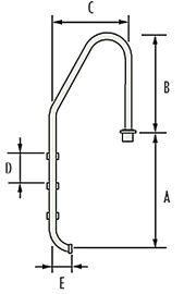 نردبان استخر آی ام ال مدل PS-0301