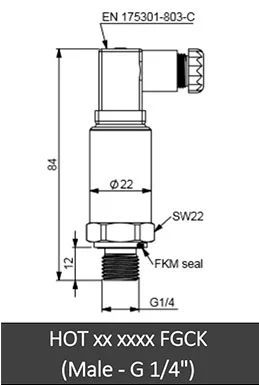 Hogller transmitter Industrial pressure HOT series 10 pressure ranges