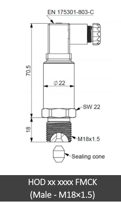 Hogller transmitter High pressure HOD series 3 pressure ranges