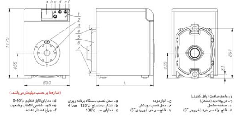 غلاية حديد الزهر الإيران (MI3) موديل L90-10