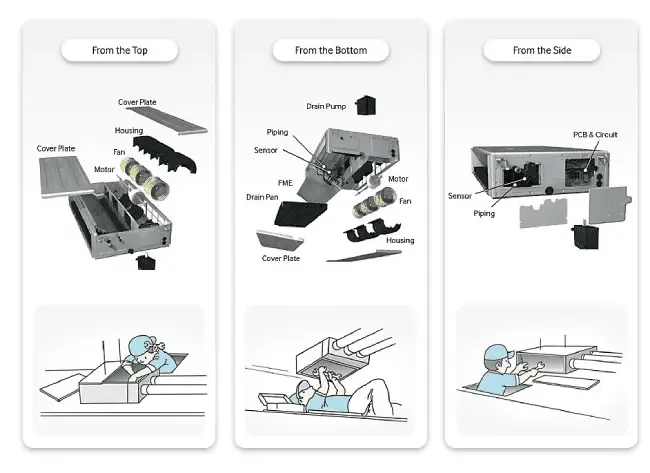 ducted split evaporator parts