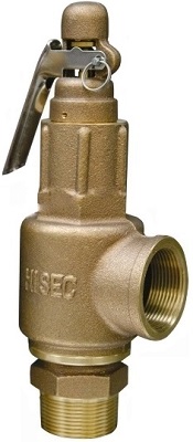 Hisec Lever brass safety valve 10 bar "3/4