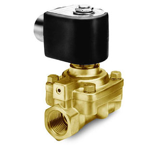 The two-way solenoid valve that has two openings.