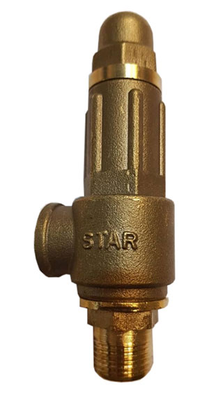 Simple brass star safety valve 10 BAR 1/2"