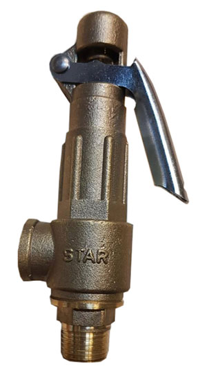 Lever brass star safety valve 10 Bar 1"