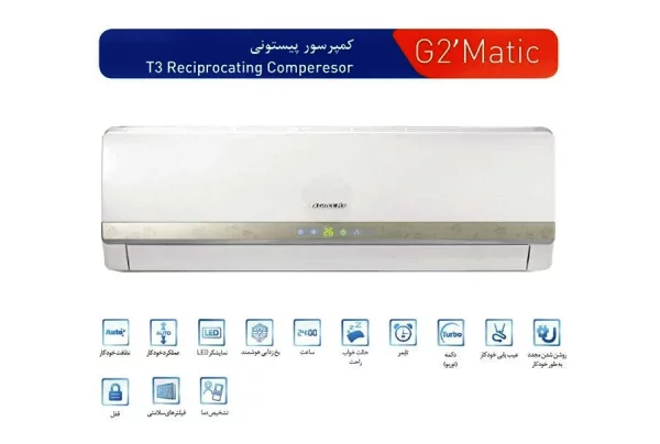 کولر گازی 24000 اینورتر گری G2'matic-H24C3